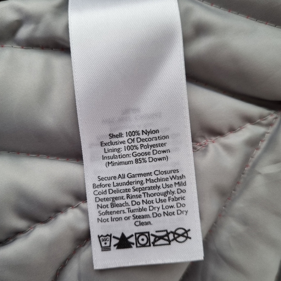 Eddie Bauer salmon xs goose down puffer - Picture 6 of 6